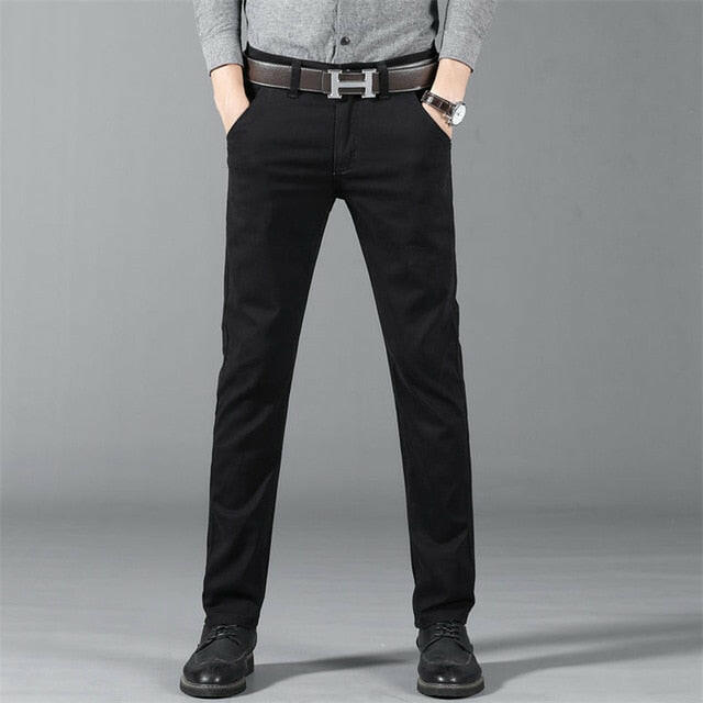 Classic 6 Color Casual Pants Men Spring Autumn New Business Fashion Comfortable Stretch Cotton Elastic Straigh Jeans Trousers yuhuv test  yuhuv test022.