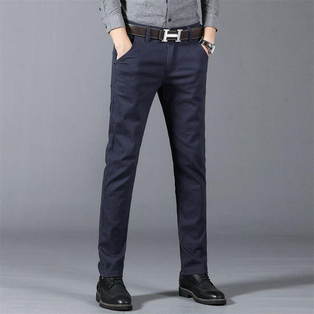 Classic 6 Color Casual Pants Men Spring Autumn New Business Fashion Comfortable Stretch Cotton Elastic Straigh Jeans Trousers yuhuv test  yuhuv test022.