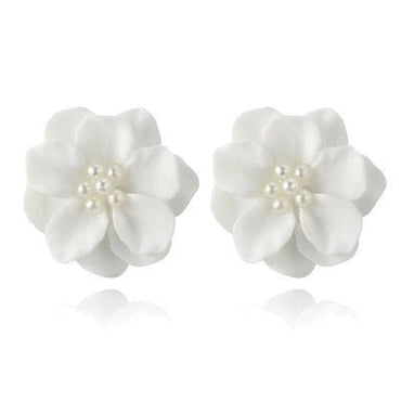 969696  yuhuv test Sexy Woman Black Flower Earrings Party Club Accessories Ear Stud Earrings Fashion Jewelry Korean Pearl Earrings Moda Mujer 2021 yuhuv test aja.