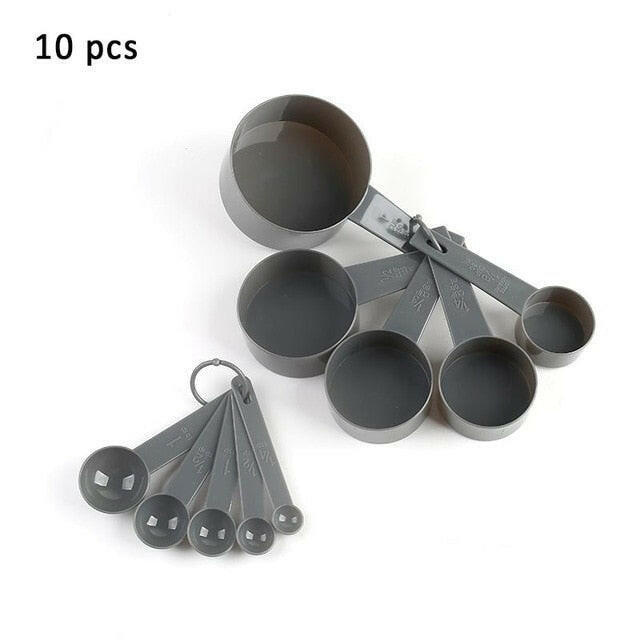 4Pcs/5pcs/10pcs Multi Purpose Spoons/Cup Measuring Tools PP Baking Accessories Stainless Steel/Plastic Handle Kitchen Gadgetsơ' yuhuv test3333 yuhuv test.