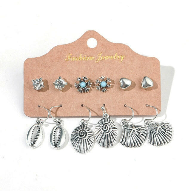 Vintage 2020 Metal Dangle Drop Earrings Sets Bundles for Women Sundry Mixed Ethnic Boho Hanging Earring Set Jewelry Accessories yuhuv test  yuhuv test022.