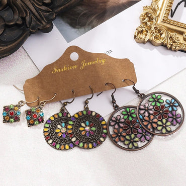 Vintage 2020 Metal Dangle Drop Earrings Sets Bundles for Women Sundry Mixed Ethnic Boho Hanging Earring Set Jewelry Accessories yuhuv test  yuhuv test022.