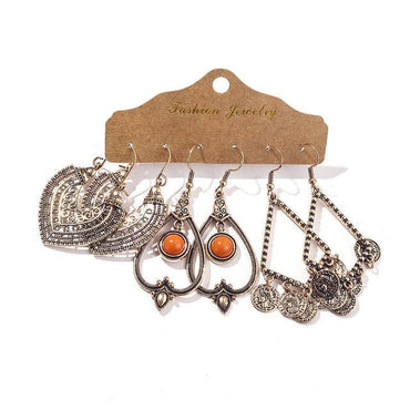 Vintage 2020 Metal Dangle Drop Earrings Sets Bundles for Women Sundry Mixed Ethnic Boho Hanging Earring Set Jewelry Accessories yuhuv test  yuhuv test022.