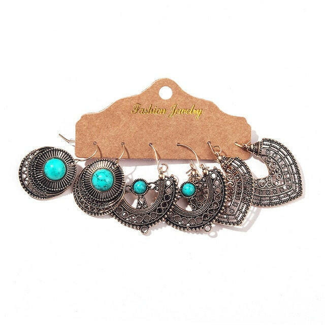 Vintage 2020 Metal Dangle Drop Earrings Sets Bundles for Women Sundry Mixed Ethnic Boho Hanging Earring Set Jewelry Accessories yuhuv test  yuhuv test022.