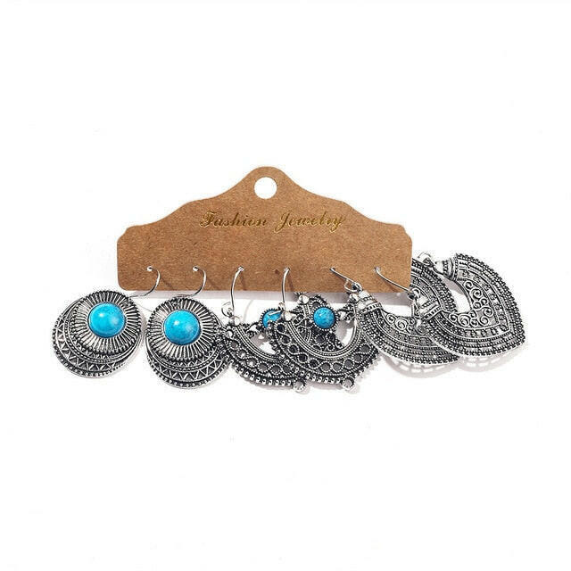 Vintage 2020 Metal Dangle Drop Earrings Sets Bundles for Women Sundry Mixed Ethnic Boho Hanging Earring Set Jewelry Accessories yuhuv test  yuhuv test022.