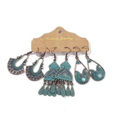 Vintage 2020 Metal Dangle Drop Earrings Sets Bundles for Women Sundry Mixed Ethnic Boho Hanging Earring Set Jewelry Accessories yuhuv test  yuhuv test022.