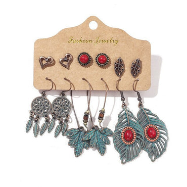 Vintage 2020 Metal Dangle Drop Earrings Sets Bundles for Women Sundry Mixed Ethnic Boho Hanging Earring Set Jewelry Accessories yuhuv test  yuhuv test022.