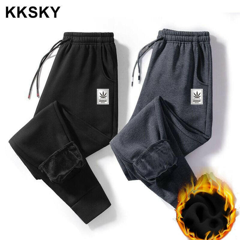 KKSKY Mens Warm Sweatpants Cotton Thick Pants Winter Oversized Joggers Man Clothing Streetwear Sports Fashion Trouser 8XL 2020 yuhuv test  yuhuv test022.