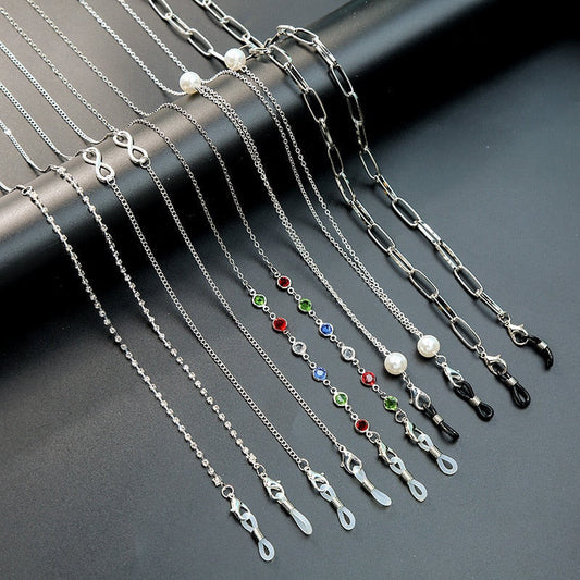 969696 yuhuv test kissme Silver Color Sunglasses Masking Chains For Women Delicate Crystal Eyeglasses Chains 2021 New Fashion Jewelry Wholesale yuhuv test aja.