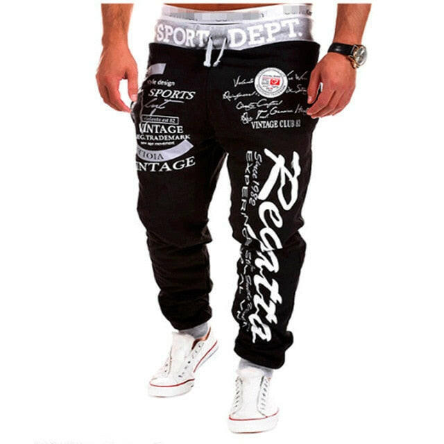 Men's Jogger Casual Pants Fitness Men's Sportswear Sportswear Bottoms Tight Sweatpants Trousers Printed Gym Jogging Sweatpants yuhuv test  yuhuv test022.