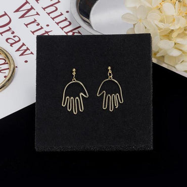 969696  yuhuv test Fashion Girl Face Abstract Line Drop Earrings for Women Simple Human Face Pendant Earrings Elegant Female Ear Jewelry Gifts yuhuv test aja.