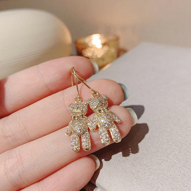 Cute Unicorn Stud Earrings for Women Fairy Animal Gold Cubic Zirconia Earrings Girls Birthday Party Gift Jewelry Pendientes yuhuv test  yuhuv test022.