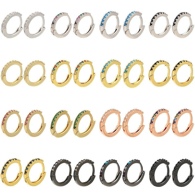 ZHUKOU 13x14mm one pair crystal hoop earrings for women jewelry DIY small earrings hooks jewelry accessories making model:VE82 yuhuv test  yuhuv test022.