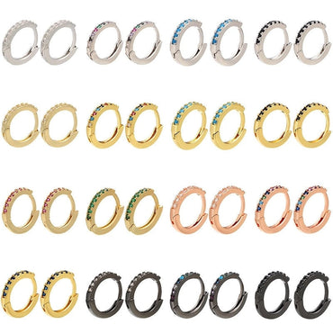 ZHUKOU 13x14mm one pair crystal hoop earrings for women jewelry DIY small earrings hooks jewelry accessories making model:VE82ơ' yuhuv test3333 yuhuv testkk.