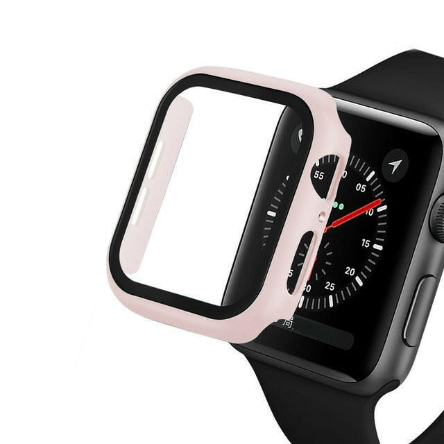 Glass+case For Apple Watch serie 6 5 4 3 SE 44mm 40mm iWatch Case 42mm 38mm bumper Screen Protector+cover apple watch Accessorieơ' yuhuv test3333 yuhuv test.