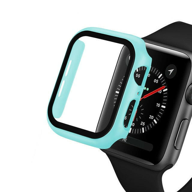 Glass+case For Apple Watch serie 6 5 4 3 SE 44mm 40mm iWatch Case 42mm 38mm bumper Screen Protector+cover apple watch Accessorieơ' yuhuv test3333 yuhuv test.