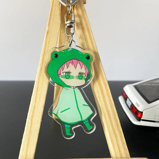 969696  yuhuv test The Disastrous Life of Saiki Kusuo Anime Keychain Transparent Double-sided Pendant Acrylic Key Ring Holder Bag Charm Teens Gift yuhuv test ajađ.