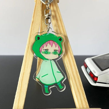 969696  yuhuv test The Disastrous Life of Saiki Kusuo Anime Keychain Transparent Double-sided Pendant Acrylic Key Ring Holder Bag Charm Teens Gift yuhuv test aja.