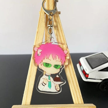 969696  yuhuv test The Disastrous Life of Saiki Kusuo Anime Keychain Transparent Double-sided Pendant Acrylic Key Ring Holder Bag Charm Teens Gift yuhuv test aja.