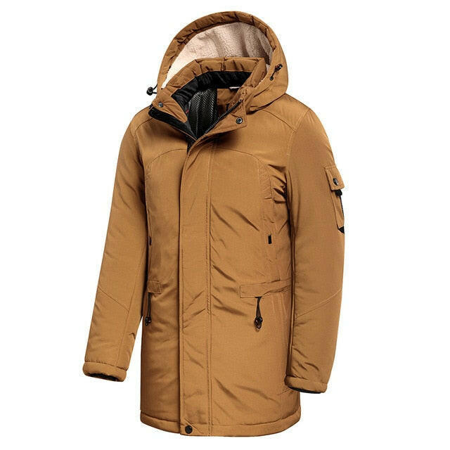 Men 2020 Winter New Casual Long Thick Fleece Hooded Waterproof Parkas Jacket Coat Men Outwear Fashion Pockets Parka Jacket 46-58ơ' yuhuv test3333 yuhuv test.