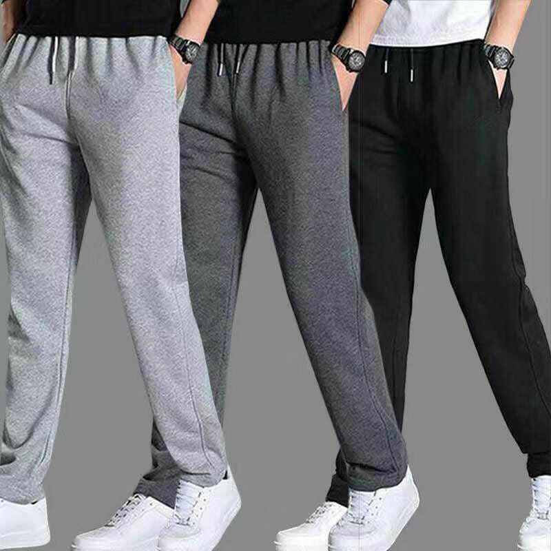 Hot Cotton Solid Color Men Loose Sweatpants Full Length Casual Pants Training Gym Sports Elastic Waist Jogging Trousers M-5XLơ' yuhuv test3333 yuhuv test.