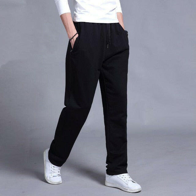 Hot Cotton Solid Color Men Loose Sweatpants Full Length Casual Pants Training Gym Sports Elastic Waist Jogging Trousers M-5XLơ' yuhuv test3333 yuhuv test.