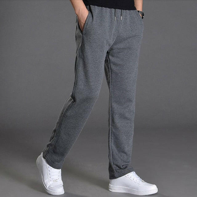 Hot Cotton Solid Color Men Loose Sweatpants Full Length Casual Pants Training Gym Sports Elastic Waist Jogging Trousers M-5XLơ' yuhuv test3333 yuhuv test.