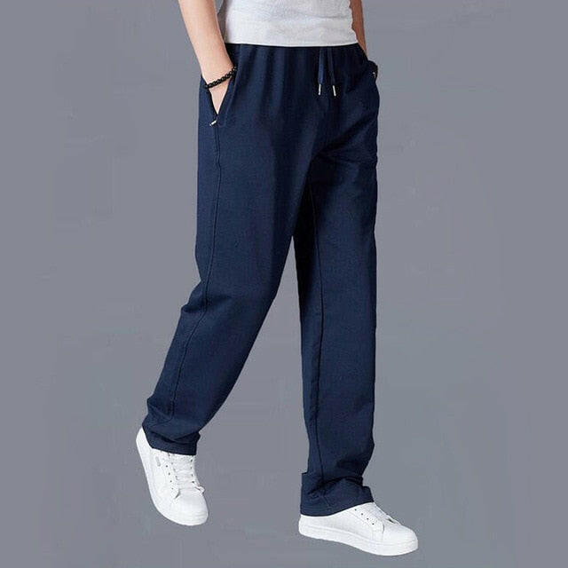 Hot Cotton Solid Color Men Loose Sweatpants Full Length Casual Pants Training Gym Sports Elastic Waist Jogging Trousers M-5XLơ' yuhuv test3333 yuhuv test.