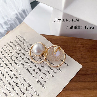 969696  yuhuv test Korean Design Elegant Simulated Pearl Big Round Clip on Earrings Non Pierced Baroque Pearl Ear Clips for Women Jewelry Wholesale yuhuv test aja.