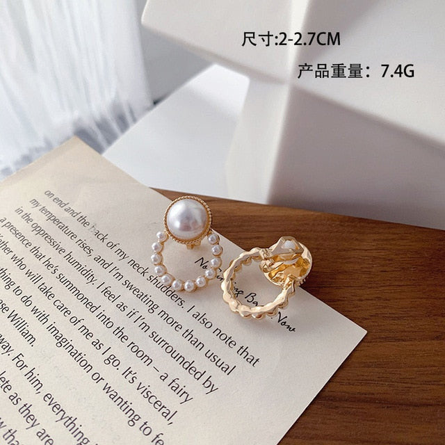 969696  yuhuv test Korean Design Elegant Simulated Pearl Big Round Clip on Earrings Non Pierced Baroque Pearl Ear Clips for Women Jewelry Wholesale yuhuv test aja.