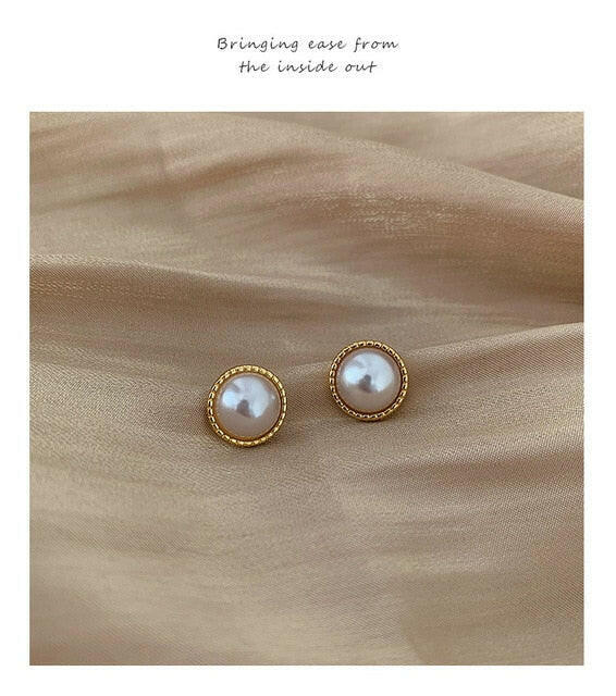 Korean Design Elegant Simulated Pearl Big Round Clip on Earrings Non Pierced Baroque Pearl Ear Clips for Women Jewelry Wholesale yuhuv test  yuhuv test022.