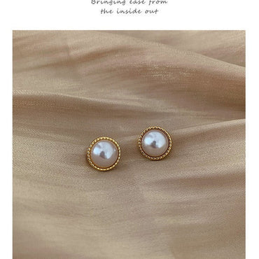 969696  yuhuv test Korean Design Elegant Simulated Pearl Big Round Clip on Earrings Non Pierced Baroque Pearl Ear Clips for Women Jewelry Wholesale yuhuv test aja.