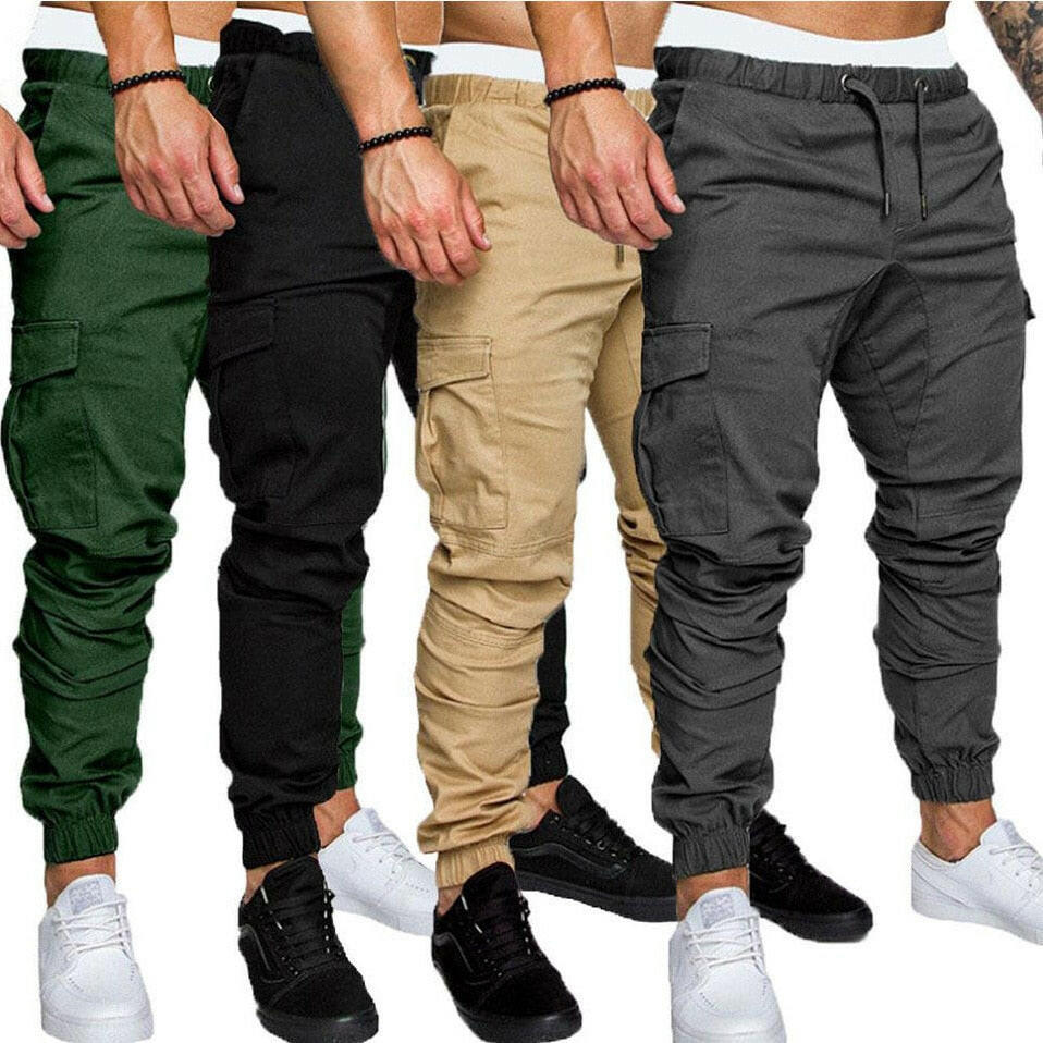 ZITY Cargo Pants Men Sweatpants Gyms Fitness Workout Solid Man Tactical Pants Joggers Mens Multi-Pocket Sportswear Trousers yuhuv test  yuhuv test022.