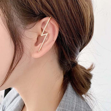 New Ear Wrap Crawler Hook Earring for Women Korean Style Crystal Lightning Stud Earring Personality Climber Earring Jewelry Giftơ' yuhuv test3333 yuhuv testkk.