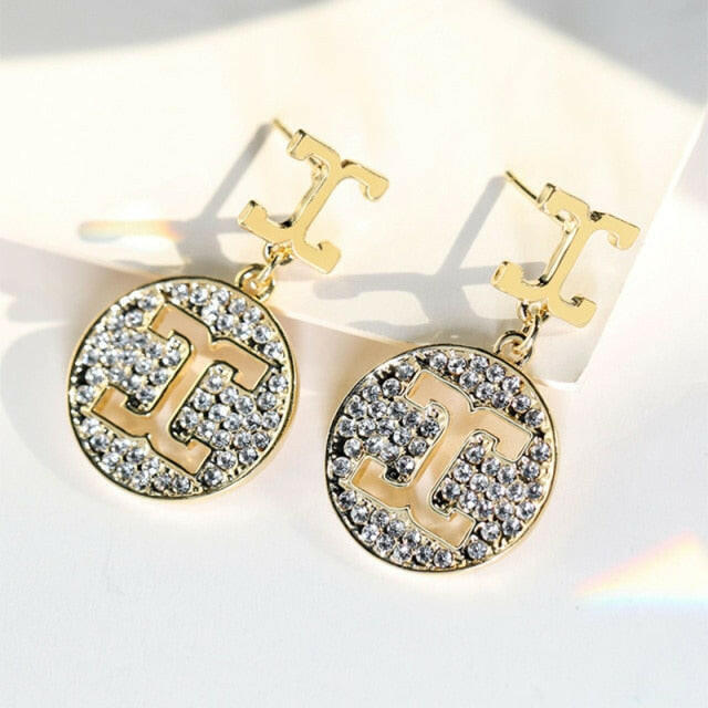 Fashion Oversized Hollow Round Alloy Drop Earrings For Women Geometry Alloy Earrings Wedding Pendientes Party Jewelry yuhuv test  yuhuv test022.