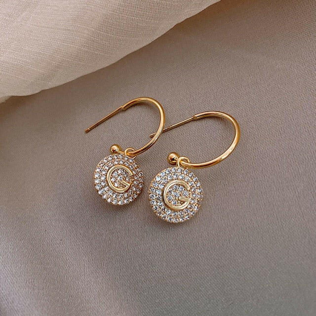 Fashion Oversized Hollow Round Alloy Drop Earrings For Women Geometry Alloy Earrings Wedding Pendientes Party Jewelry yuhuv test  yuhuv test022.