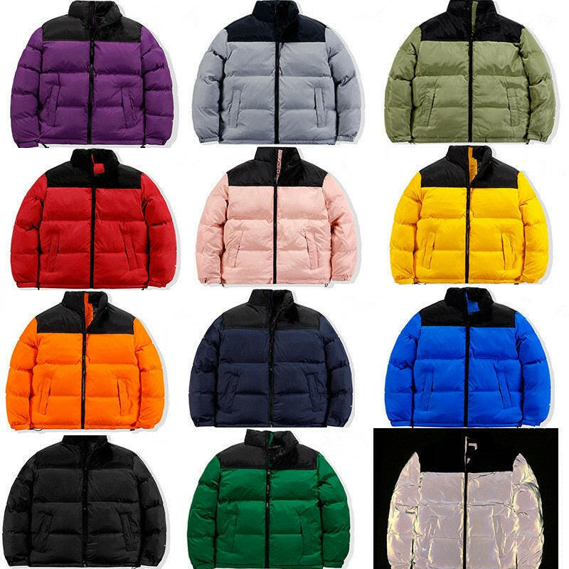 Winter America Brand Face Parkas Mixed Colors Couple Cotton Coats Casual Men's Stand Collar Pocket Warm Down Puffer Jackets yuhuv test  yuhuv test022.