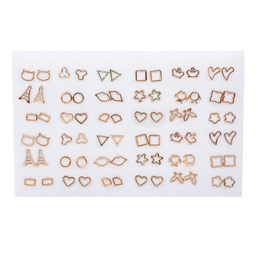 36Pairs/18pairs Earrings Mixed Styles Rhinestone Sun Flower Geometric Animal Plastic Stud Earrings Set For Women Girls Jewelryơ' yuhuv test3333 yuhuv testkk.