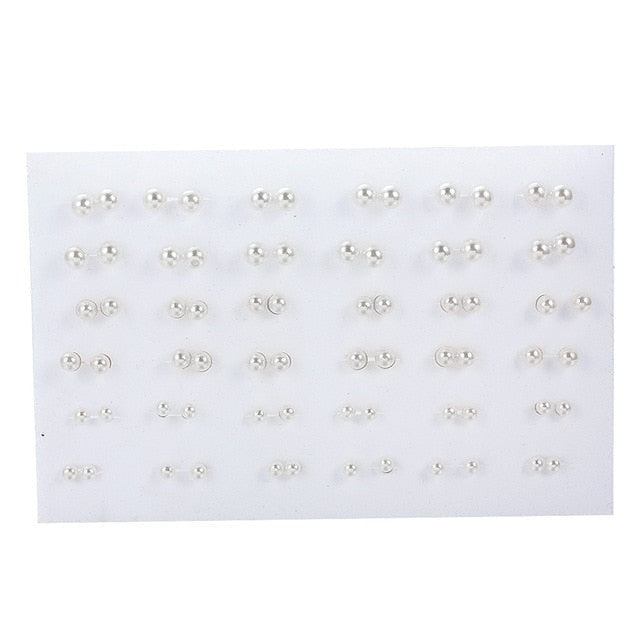 969696  yuhuv test 36Pairs/18pairs Earrings Mixed Styles Rhinestone Sun Flower Geometric Animal Plastic Stud Earrings Set For Women Girls Jewelry yuhuv test aja.