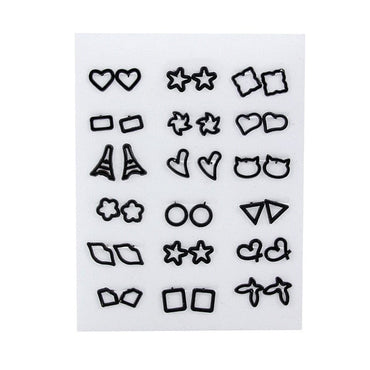 36Pairs/18pairs Earrings Mixed Styles Rhinestone Sun Flower Geometric Animal Plastic Stud Earrings Set For Women Girls Jewelryơ' yuhuv test3333 yuhuv testkk.