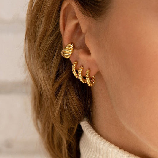 969696 yuhuv test Minimalist Twisted Small Hoop Earrings for Women Fashion Gold Color Metal Circle Tiny Hoops Huggie Ear Buckle Jewelry 2021 yuhuv test aja.