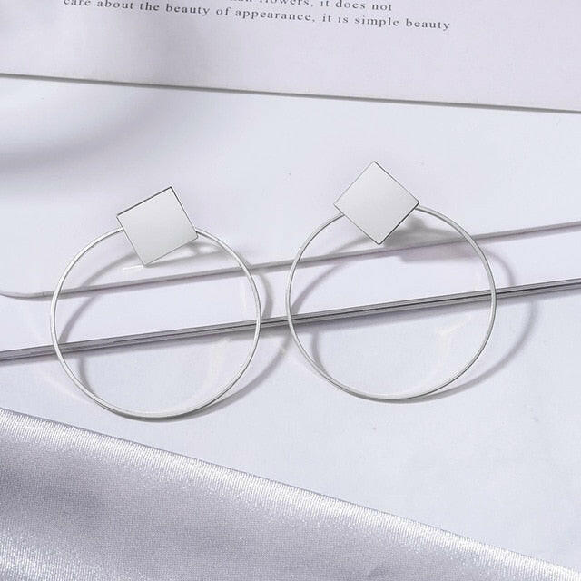 Fashion Statement Earring Geometric Large Earrings For Women Hanging Dangle Earrings Drop Earrings 2020 New Trend Female Jewelry yuhuv test  yuhuv test022.