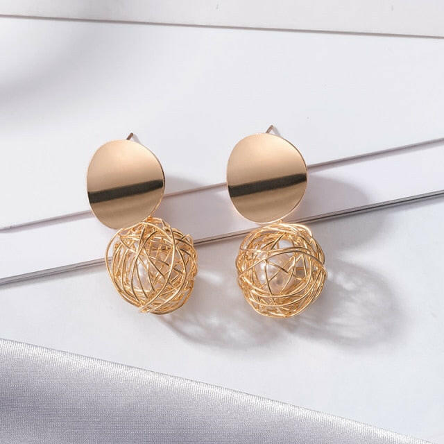 Fashion Statement Earring Geometric Large Earrings For Women Hanging Dangle Earrings Drop Earrings 2020 New Trend Female Jewelry yuhuv test  yuhuv test022.