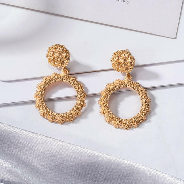 Fashion Statement Earring Geometric Large Earrings For Women Hanging Dangle Earrings Drop Earrings 2020 New Trend Female Jewelry yuhuv test  yuhuv test022.