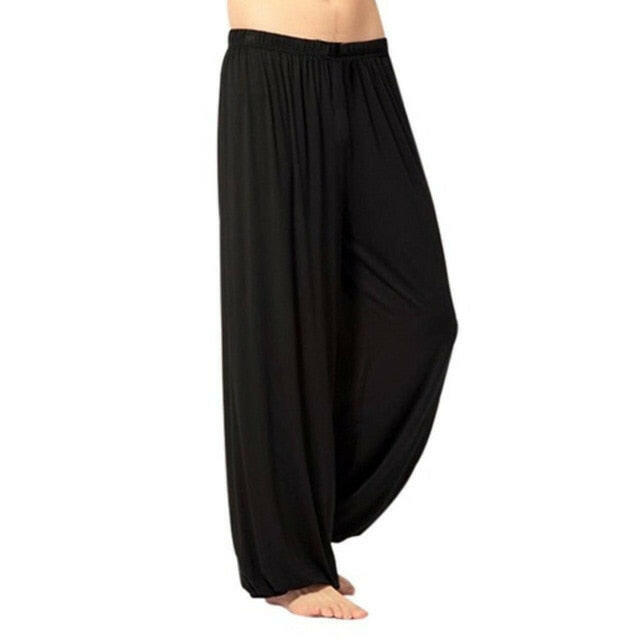 Yoga Pants Men\'s Casual Solid Color Baggy Trousers Belly Dance Yoga Harem Pants Slacks sweatpants Trendy Loose Dance Clothing yuhuv test  yuhuv test022.