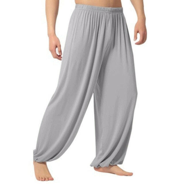 Yoga Pants Men\'s Casual Solid Color Baggy Trousers Belly Dance Yoga Harem Pants Slacks sweatpants Trendy Loose Dance Clothing yuhuv test  yuhuv test022.