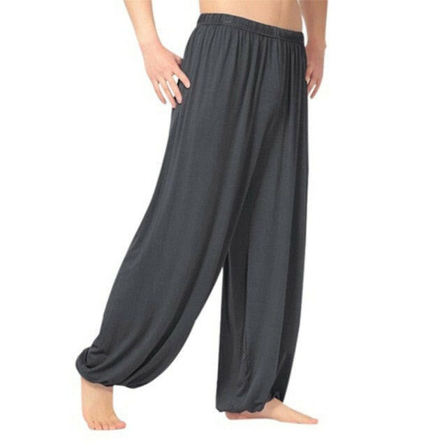 Yoga Pants Men\'s Casual Solid Color Baggy Trousers Belly Dance Yoga Harem Pants Slacks sweatpants Trendy Loose Dance Clothing yuhuv test  yuhuv test022.