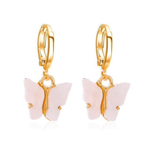 969696  yuhuv test TAFREE Korean new Fashion Earrings Acrylic butterfly shape Jewelry small fresh sweet Drop Earing For woman Cute best gifts E3362 yuhuv test aja.