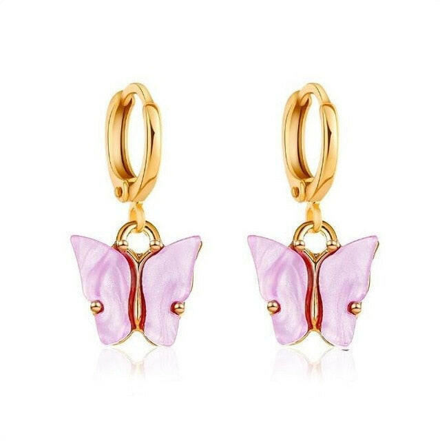 TAFREE Korean new Fashion Earrings Acrylic butterfly shape Jewelry small fresh sweet Drop Earing For woman Cute best gifts E3362555 ghdhdhgf.