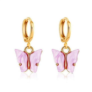 969696  yuhuv test TAFREE Korean new Fashion Earrings Acrylic butterfly shape Jewelry small fresh sweet Drop Earing For woman Cute best gifts E3362 yuhuv test aja.